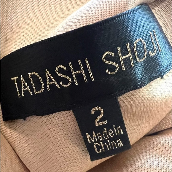 Tadashi Shoji Black Lace Boat Neck Cap Sleeve Full Length Evening Gown Women’s 2 - Picture 12 of 12